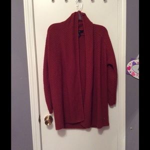 burnt orange carnigan sweater