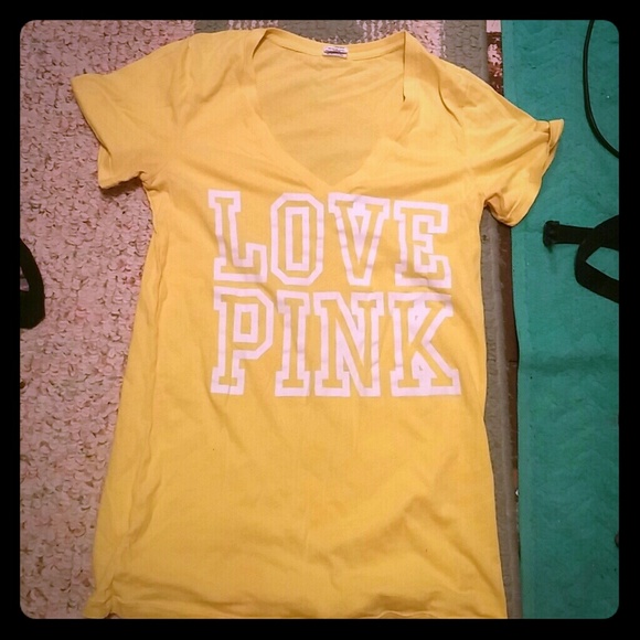 Pink yellow t-shirt. *EVERYTHING MUST GO*