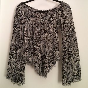 Paisley Off The Shoulder Blouse