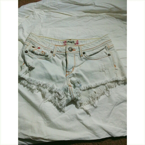 Light blue jean shorts