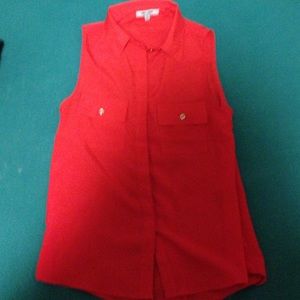Button down collared tank