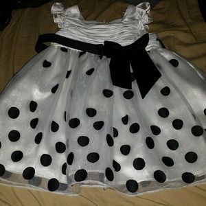 Black & white polka dot dress