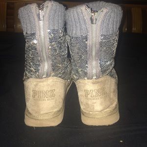 VS Pink boots size 8.5