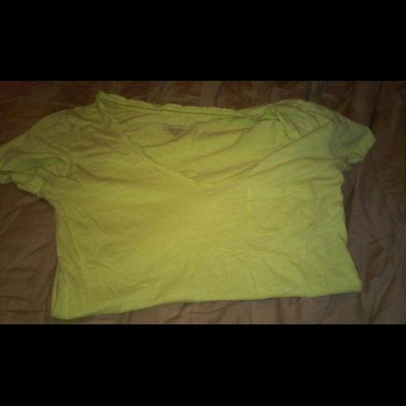 yellow-green VS v-neck tshirt