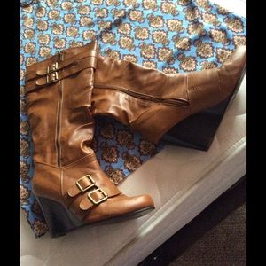 Rue 21 double zipper boots