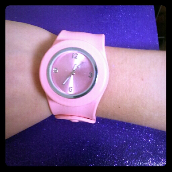 Baby pink slap watch