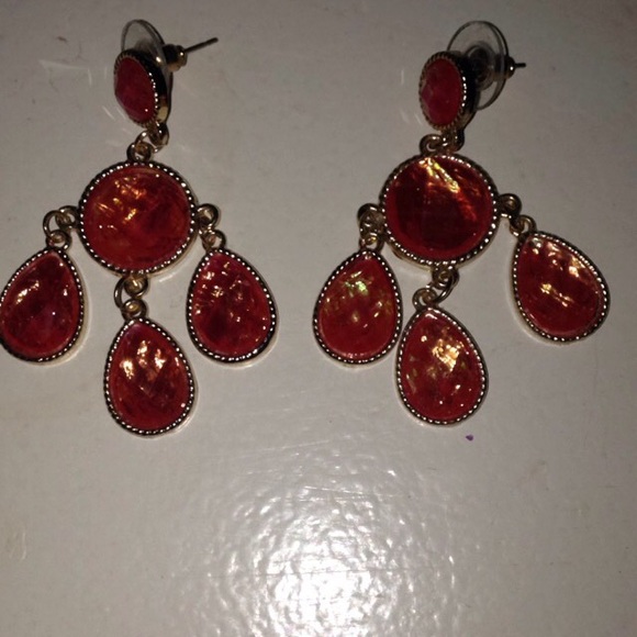Tangerine Orange dangly earrings!