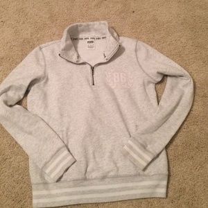 Light gray half zip