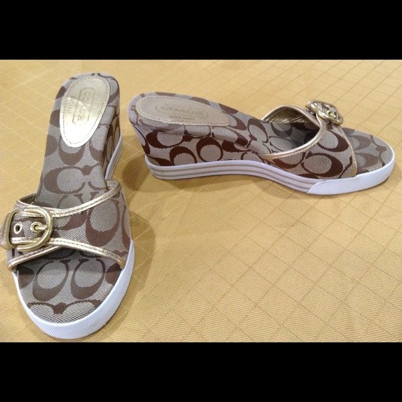 Coach wedge sandals