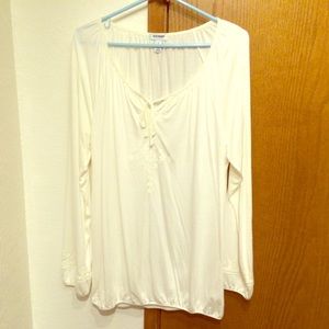 Old Navy Cream Peasant Blouse
