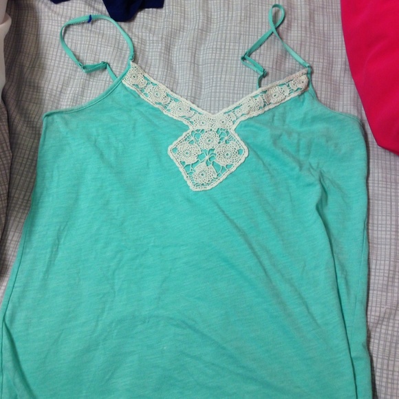 Seafoam crochet tank!