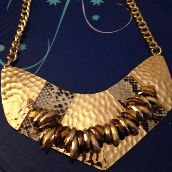 Gold Textured Necklace