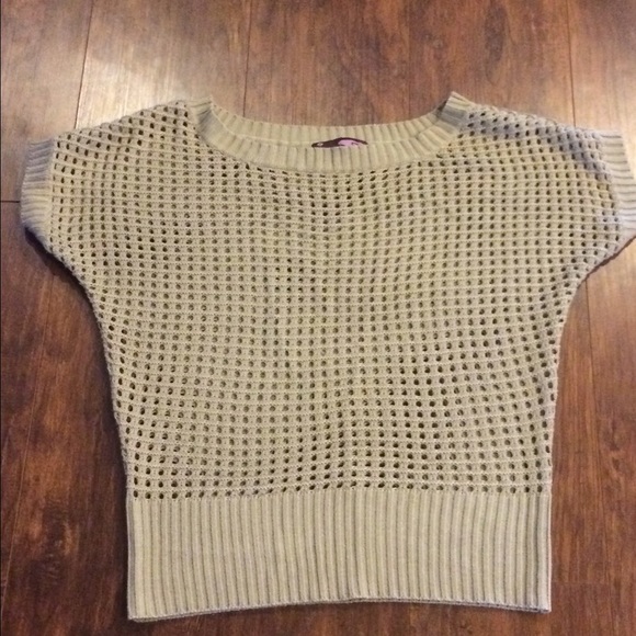 Cute brown mesh knitted top👚🌺