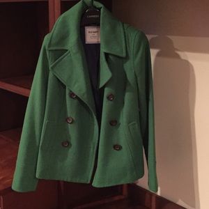 Kelly Green pea coat