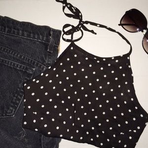 ♻️ Polka dot halter crop top