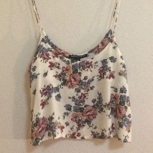 Brandy Melville floral crop top