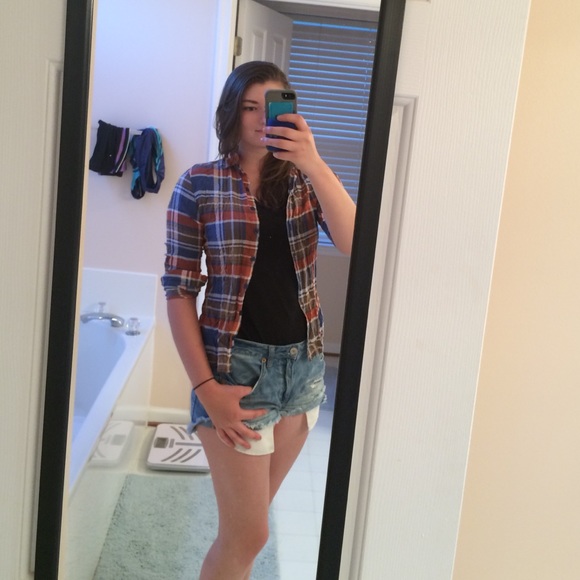 Red and Blue Plaid Shirt - Picture 2 of 2