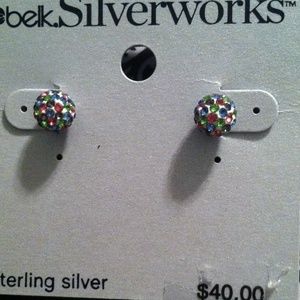Belk Silverworks multi-color stud earrings