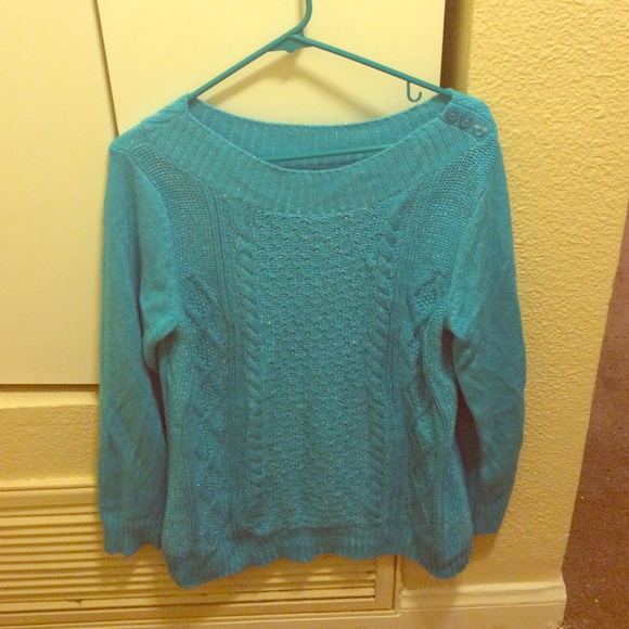 Blue sparkly sweater