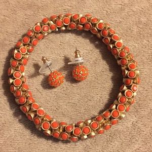 Stella & Dot Vintage Twist Bracelet + Earrings
