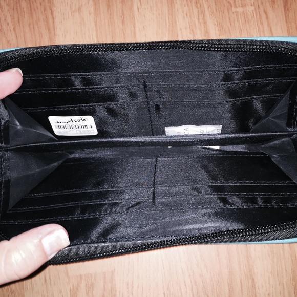 Teal bling rhinestone zipper wallet. Brand new - Picture 2 of 2