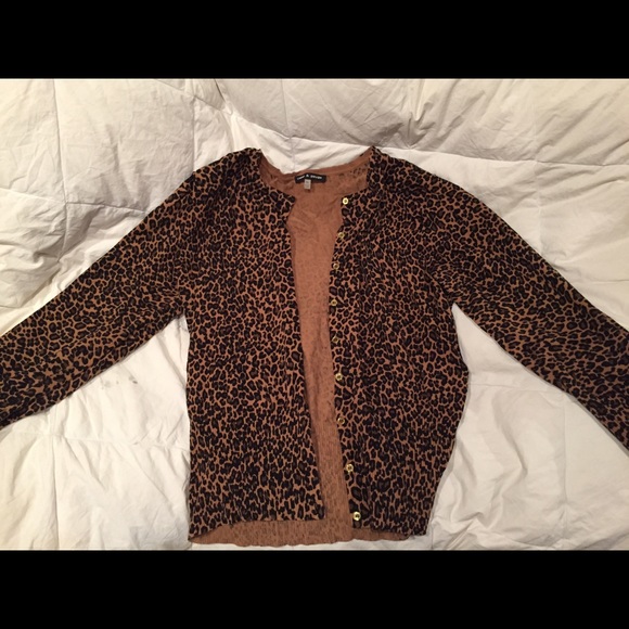 Cable & Gauge Leopard Print Cardigan