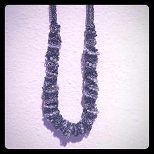 Silver and Gun-Metal Statement Necklace