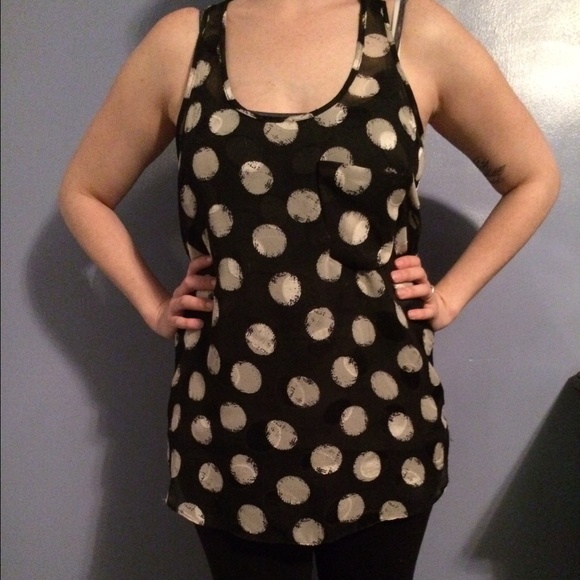 Polka Dot sheer top - Picture 1 of 3