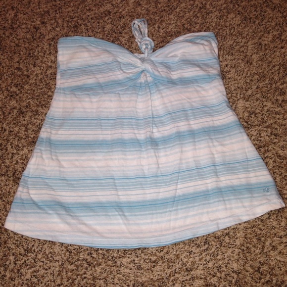 American Eagle Outfitters turquoise/white tank