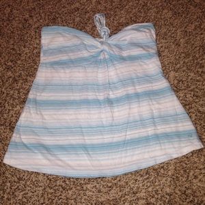American Eagle Outfitters turquoise/white tank