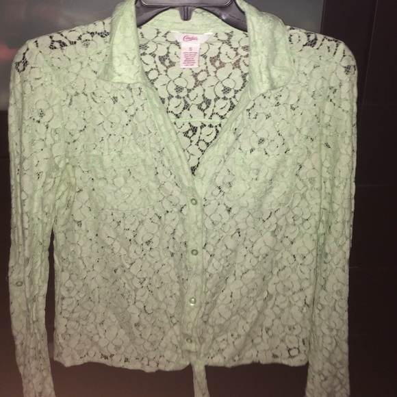 Long sleeve tied button up