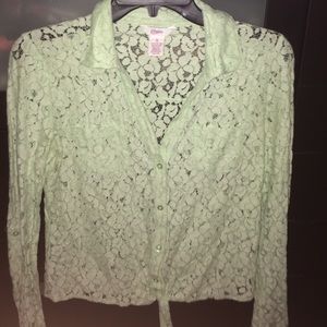 Long sleeve tied button up