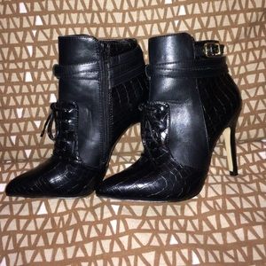 Black heel booties