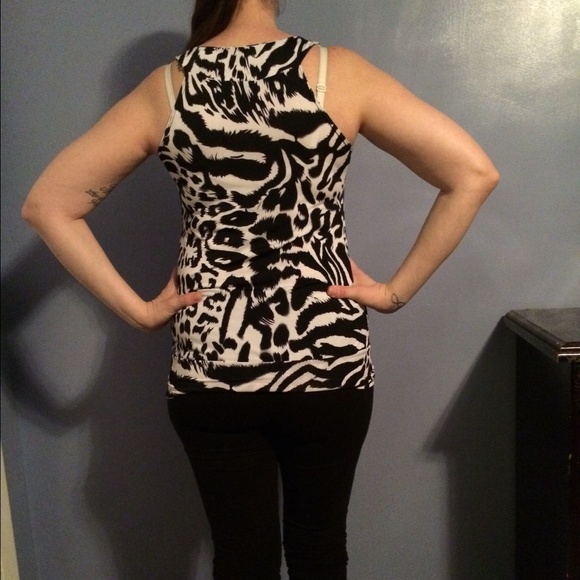 Zebra/Cheetah Sequined Top - Picture 2 of 3