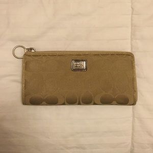 Tan coach wallet