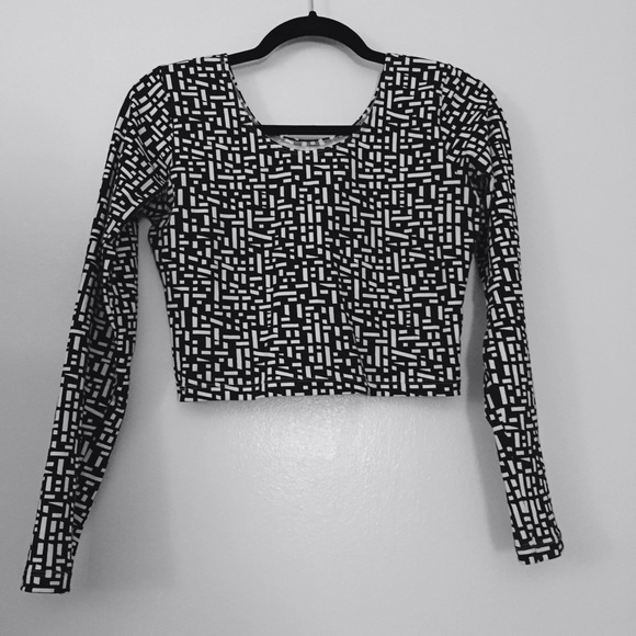 American Apparel Energized Print Crop Top
