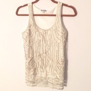 🚫sold🚫 Express white lace cutout tank top