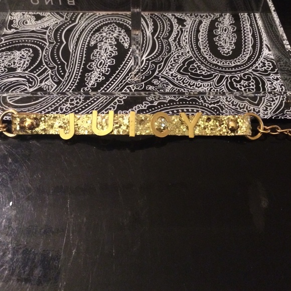 Juicy Couture Jewelry - Juicy Couture Gold Sequin Bracelet