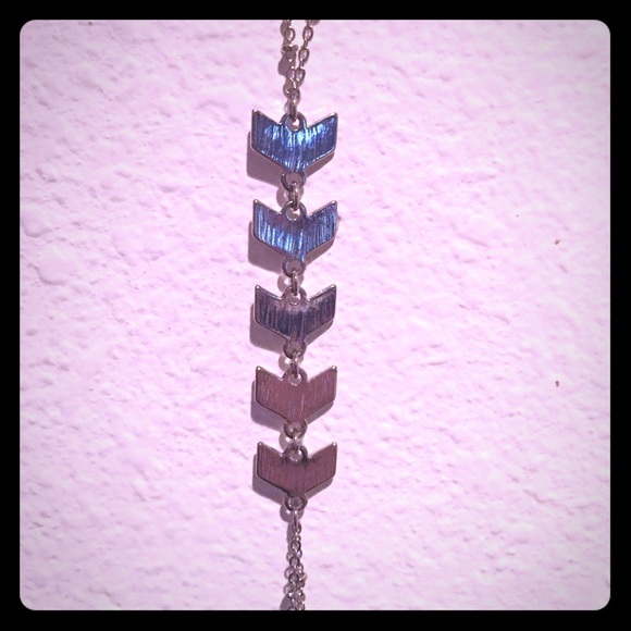 Delicate Silver Body Chain with Chevron Detailing