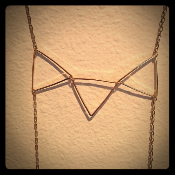Delicate Gold Body Chain with Triangle Detailing