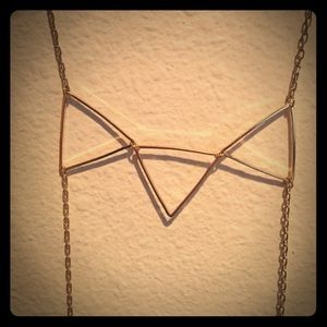 Delicate Gold Body Chain with Triangle Detailing