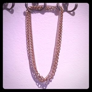 Chunky Gold and Silver Long Necklace Set