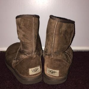 Dark brown short uggs