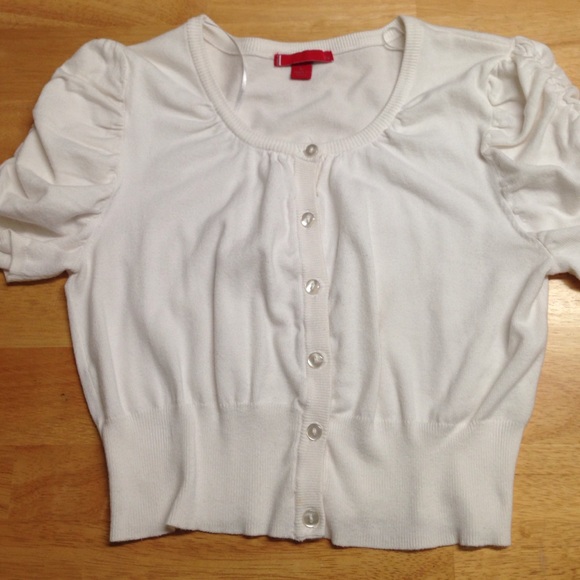 Cropped button-up cardigan