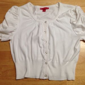 Cropped button-up cardigan