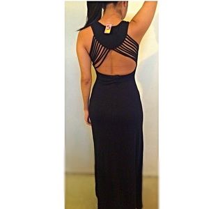 Black maxi dress