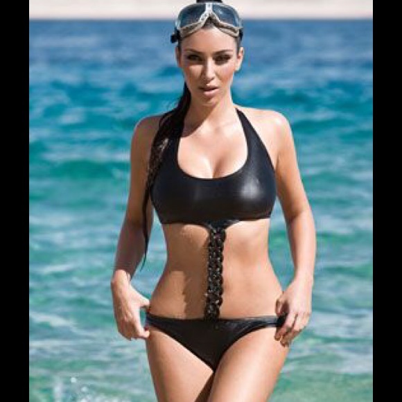Le Doux Other - Le Doux black chain monokini as seen on Kim K
