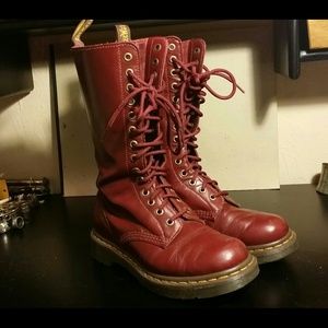 Maroon Doc Martens