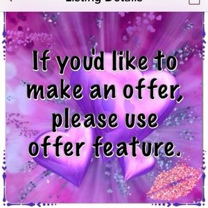 Please use the offer link for reasonable offers