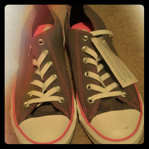 Pink and grey converse